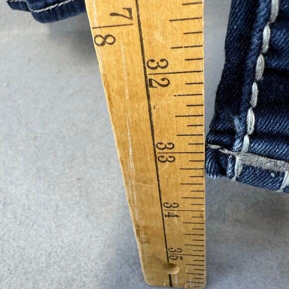 Rock Revival Jeans Women's 25 (2) Dark Blue Silana Embellished Western Bling - Picture 15 of 16